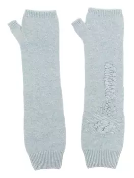 Barrie кашемировые перчатки-митенки, синий