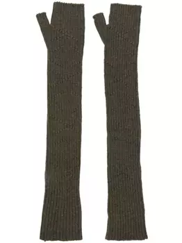 Barrie кашемировые перчатки-митенки, зеленый