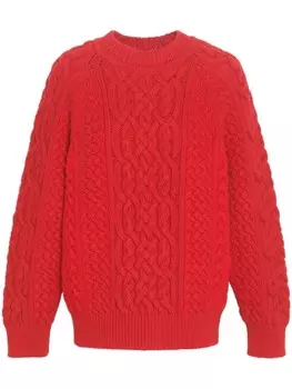 Barrie кашемировый джемпер фактурной вязки, красный