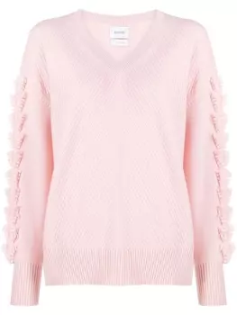 Barrie кашемировый джемпер оверсайз с V-образным вырезом, розовый