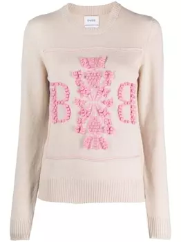 Barrie кашемировый джемпер с нашивкой-логотипом, нейтральный цвет