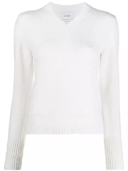 Barrie кашемировый джемпер с V-образным вырезом, белый