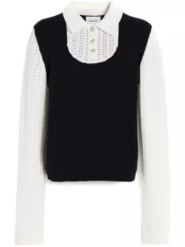 Barrie кашемировый джемпер с воротником поло, черный