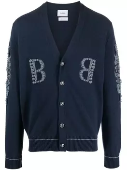 Barrie кашемировый кардиган фактурной вязки, синий