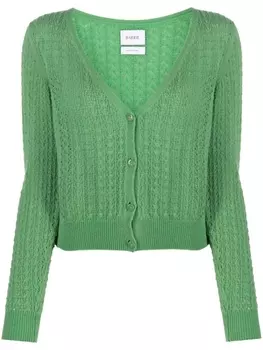 Barrie кашемировый кардиган с V-образным вырезом, зеленый