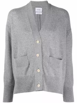 Barrie кашемировый кардиган в рубчик, серый