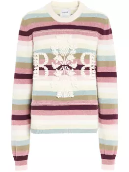 Barrie кашемировый свитер с логотипом, розовый