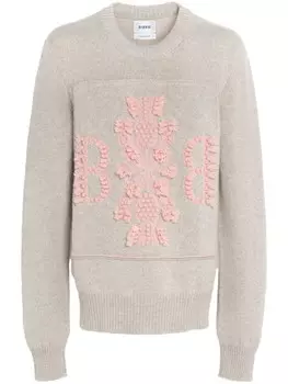 Barrie кашемировый свитер с логотипом, серый