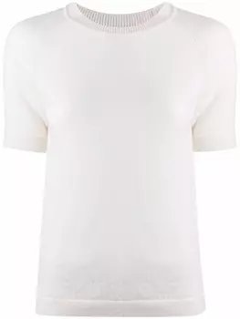 Barrie кашемировый топ с короткими рукавами, белый