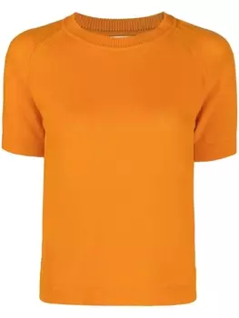 Barrie кашемировый топ с короткими рукавами, оранжевый