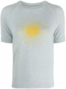 Barrie кашемировый топ с принтом, синий