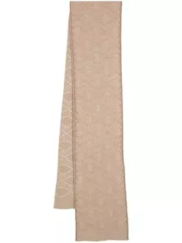 Barrie шарф с монограммой, нейтральный цвет