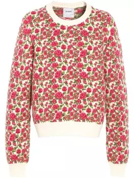 Barrie свитер с розами, нейтральный цвет