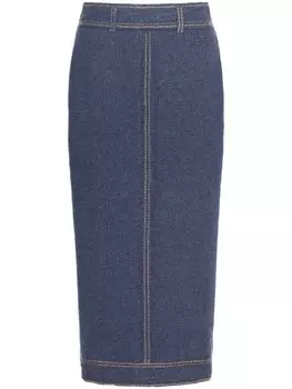 Barrie трикотажная юбка миди, синий