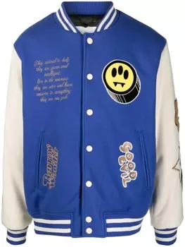 BARROW бомбер с нашивкой-логотипом, синий