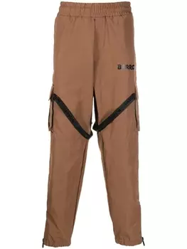 BARROW брюки карго с логотипом, коричневый