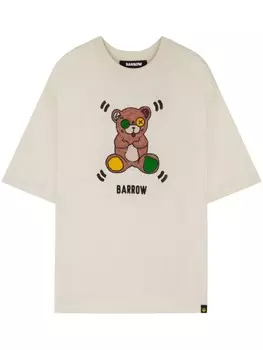 BARROW футболка с принтом, белый