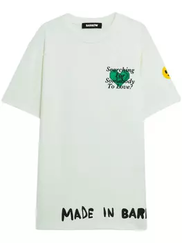 BARROW футболка с принтом, белый