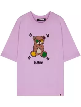 BARROW футболка с принтом, розовый
