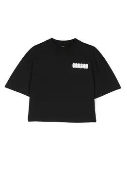 Barrow футболка со стразами и логотипом, черный