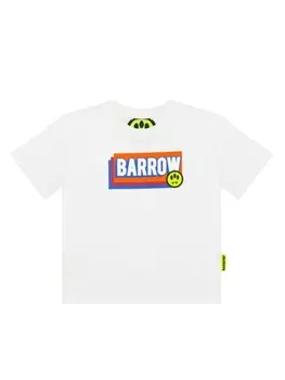 BARROW хлопковая футболка с логотипом, белый