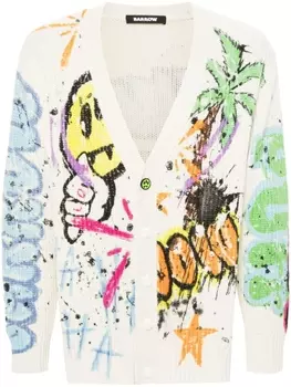 BARROW кардиган с принтом, нейтральный цвет