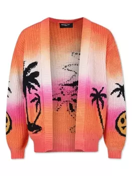 Barrow кардиган с узором, оранжевый