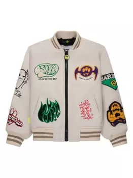 Barrow kids бомбер с нашивками, нейтральный цвет