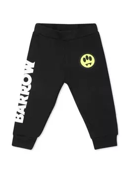 Barrow kids хлопковые леггинсы с логотипом, коричневый