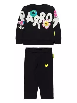 Barrow kids комплект из двух пар брюк с логотипом, черный