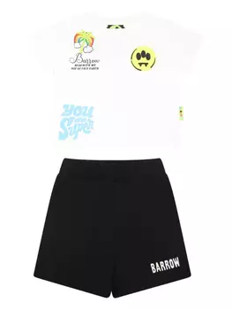 Barrow kids комплект шорт с графическим принтом, белый