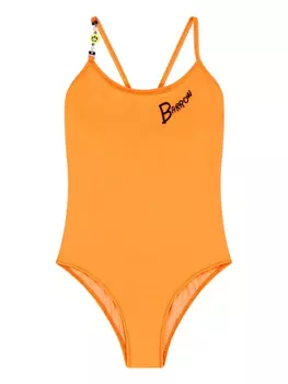 Barrow kids купальник с вышитым логотипом, оранжевый