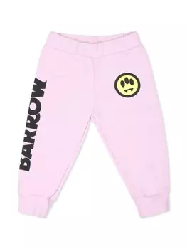 Barrow kids низ спортивного костюма с логотипом, розовый