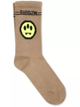 Barrow kids носки из хлопковой смеси с логотипом, коричневый