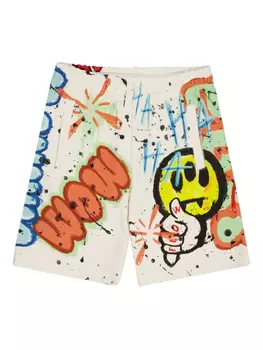 Barrow kids шорты с графичным принтом, нейтральный