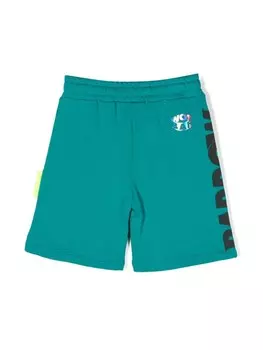 Barrow kids спортивные шорты с графичным принтом, зеленый