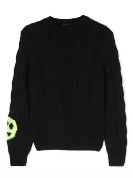 Barrow kids свитер с логотипом в технике интарсия, черный