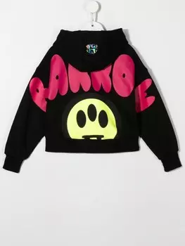 Barrow kids укороченное худи с логотипом, черный