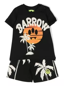 Barrow комплект из футболки и шортов с принтом, черный
