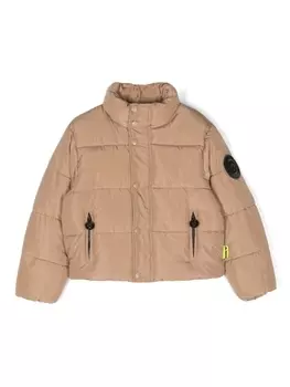 Barrow logo-embroidered padded jacket, нейтральный цвет