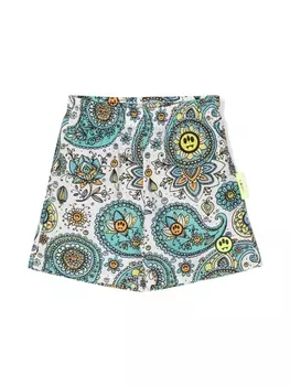 BARROW плавки-шорты с принтом пейсли, белый