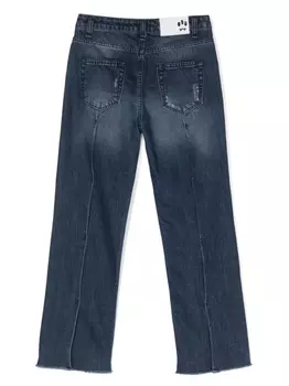 Barrow прямые джинсы с прорезями, синий