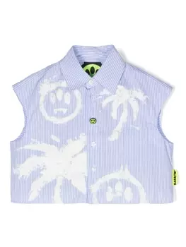 Barrow рубашка без рукавов с логотипом, синий