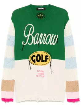 BARROW свитер вязки интарсия с логотипом, нейтральный