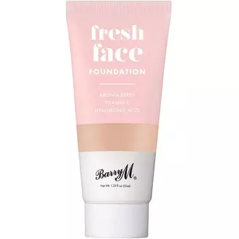 Barry M Cosmetics Fresh Face Легкая жидкая тональная основа с гиалуроновой кислотой и витамином С, оттенок 7