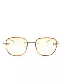 Barton Perreira солнцезащитные очки Tyrone в квадратной оправе, коричневый