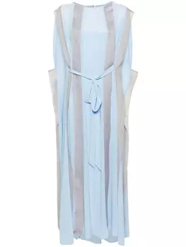 Baruni кафтан макси Tuberose с поясом, синий