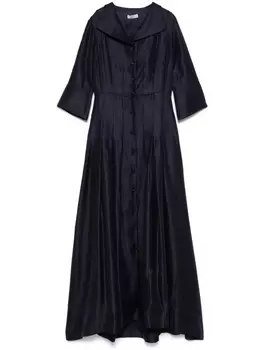 Baruni платье макси с эффектом металлик, синий