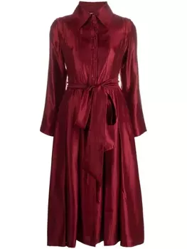 Baruni платье миди Pari с поясом, красный