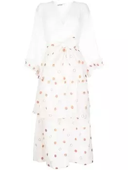 Baruni вечернее платье в горох, белый